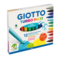 Marcadores Borronas Giotto Turbo Maxi 12 Cores
