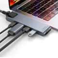 Hub USB Baseus CAHUB-L0G Cinzento Preto/prateado