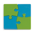 ímans Puzzle Verde e Azul 60x60x4mm