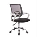 Cadeiras de Escritório Fiss-new, Branco, Rede e Tecido Preto
