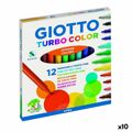 Conjunto de Canetas de Feltro Giotto Turbo Color Multicolor (10 Unidades)