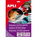 Adesivos/etiquetas Apli 10601 Circular Cd/dvd Branco 25 Folhas