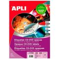 Adesivos/etiquetas Apli Cd/dvd ø 117 mm Branco 100 Folhas