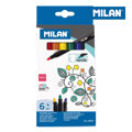 Conjunto de Canetas de Feltro Milan Azul Pvc (ø 4 mm)