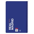 Caderno de Argolas Real Madrid C.f. Azul Branco A4
