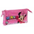 Malas para Tudo Triplas Minnie Mouse Lucky Cor de Rosa (22 X 12 X 3 cm)
