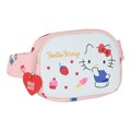 Bolsa de Cintura Hello Kitty Happiness Girl Cor de Rosa Branco (14 X 11 X 4 cm)