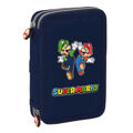 Estojo Duplo Super Mario 12.5 X 19.5 X 4 cm Azul Marinho (28 Pcs)