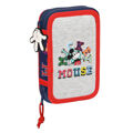 Estojo Escolar com Acessórios Mickey Mouse Clubhouse Only One Azul Marinho (12.5 X 19.5 X 4 cm) (28 Pcs)
