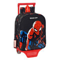 Mochila Escolar com Rodas Spiderman Hero Preto (22 X 27 X 10 cm)