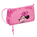 Estojo Escolar com Acessórios Minnie Mouse Loving Cor de Rosa 20 X 11 X 8.5 cm (32 Peças)