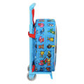 Mochila Escolar com Rodas Pj Masks Azul 22 X 27 X 10 cm