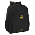 Mochila Escolar Real Madrid C.f. Preto 32 X 38 X 12 cm