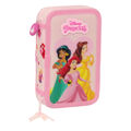 Estojo Duplo Princesses Disney Summer Adventures Cor de Rosa 12.5 X 19.5 X 4 cm (28 Peças)