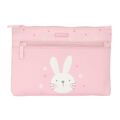 Bolsa Escolar Safta Bunny Coelho Cor de Rosa 23 X 16 X 3 cm