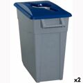 Caixote de Lixo para Reciclagem Denox 65 L Azul (2 Unidades)