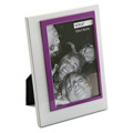 Porta-retratos Alumínio Branco/violeta 2,1 X 24,2 X 29,2 cm