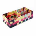 Caixa com Compartimentos Multicolor (17 X 10 X 35 cm)