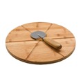 Tábua de Corte Cortador de Pizza Bambu (32 X 1,5 X 32 cm)
