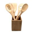 Recipiente para Utensílios de Cozinha Versa Bambu (10 X 13,5 X 10 cm)