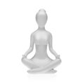 Figura Decorativa Versa Branco Yoga 12 X 20 X 10 cm Resina