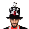 Chapéu Halloween Esqueleto Preto