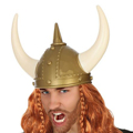Capacete Viking Dourado Cornos