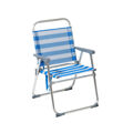Cadeira de Praia Riscas Azul Alumínio 22 mm (52 X 56 X 80 cm)