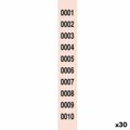 Tiras de Números para Rifa 1-2000 (30 Unidades)