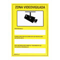 Placa Normaluz Zona Videovigilada Pvc (15 X 20 cm)