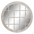 Espelho de Parede Dkd Home Decor Cristal Branco Ferro Madeira Mdf Decapé (90 X 2 X 90 cm)