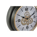 Relógio de Parede Dkd Home Decor Branco Preto Cobre Pvc Metal Engrenagens (2 Pcs) (30 X 8 X 40 cm)