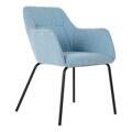 Cadeira Dkd Home Decor Preto Poliéster Metal Azul Celeste (58 X 59 X 76 cm)