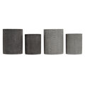 Conjunto de Vasos Dkd Home Decor Cinzento Cimento Cinzento Escuro (2 Pcs) (17 X 17 X 21 cm) (14 X 14 X 17 cm)