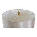 Lâmpada de Mesa Dkd Home Decor Branco Poliéster Metal Cristal Dourado (41 X 41 X 77 cm)