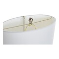 Lâmpada de Mesa Dkd Home Decor Branco Prata Poliéster Metal Dourado (40 X 22 X 64 cm)