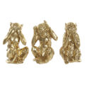 Figura Decorativa Dkd Home Decor Resina Macaco (3 Pcs) (13 X 11 X 19.5 cm)