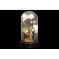 Lâmpada de Mesa Dkd Home Decor Cristal Preto Dourado Buda Polietileno Resina (9.5 X 9.5 X 16 cm) (2 Pcs)