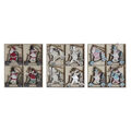 Conjunto de Decorações de Natal Dkd Home Decor Madeira (6,5 X 0,5 X 8 cm) (3 Pcs)