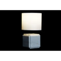 Lâmpada de Mesa Dkd Home Decor Branco Poliéster Metal Mármore 220 V Dourado 50 W