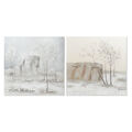 Pintura Dkd Home Decor Tela Árvores (2 Pcs) (100 X 3.8 X 100 cm)