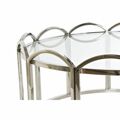 Mesa de Apoio Dkd Home Decor Cristal Prateado Metal (100 X 100 X 45 cm)