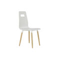 Cadeira de Sala de Jantar Dkd Home Decor Madeira Branco Borracha Natural Marrom Claro (43 X 50 X 88 cm)