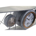 Relógio de Parede Dkd Home Decor Cristal Ferro Avião Madeira Mdf Cinzento Escuro (120 X 21 X 33.5 cm)