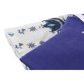 Toalha e Guardanapos Dkd Home Decor Azul Algodão Branco (25 X 26 X 0,5 cm) (150 X 250 X 0.5 cm) (2 Pcs)