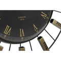 Relógio de Parede Dkd Home Decor Cristal Prateado Dourado Ferro (2 Pcs) (70 X 7 X 70 cm)