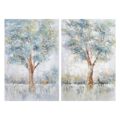 Pintura Dkd Home Decor árvore (60 X 3 X 90 cm) (2 Pcs)
