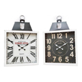 Relógio de Parede Dkd Home Decor Preto Branco Ferro Madeira Mdf (60 X 6 X 89 cm) (2 Pcs)