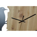 Relógio de Parede Dkd Home Decor Preto Branco Ferro Vogel Madeira Mdf (50 X 3.5 X 50 cm) (2 Pcs)