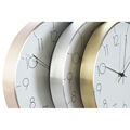 Relógio de Parede Dkd Home Decor Prateado Cor de Rosa Dourado Alumínio (31 X 4.2 X 31 cm) (3 Pcs)